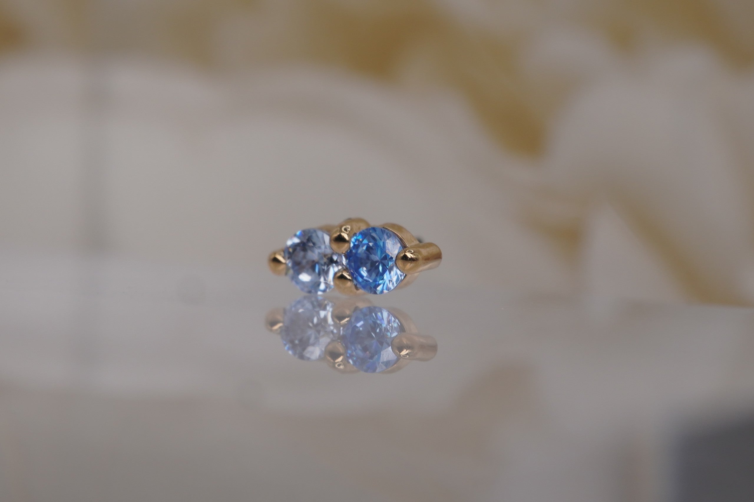 Duo with Arctic Blue and Greyish Blue Crystals