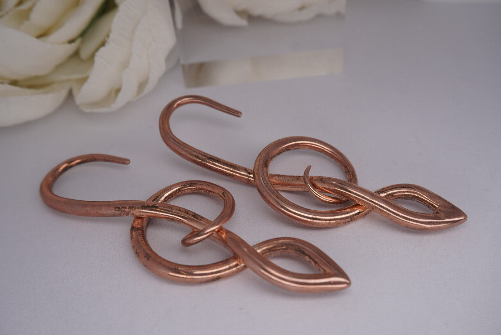 10g Rose Gold Plated Vine Spirals