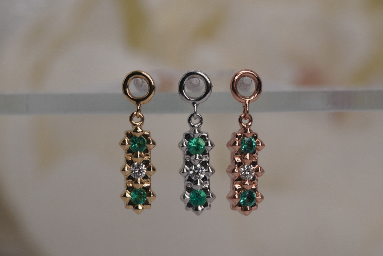 Stargazer Pendant with Emeralds and Diamonds