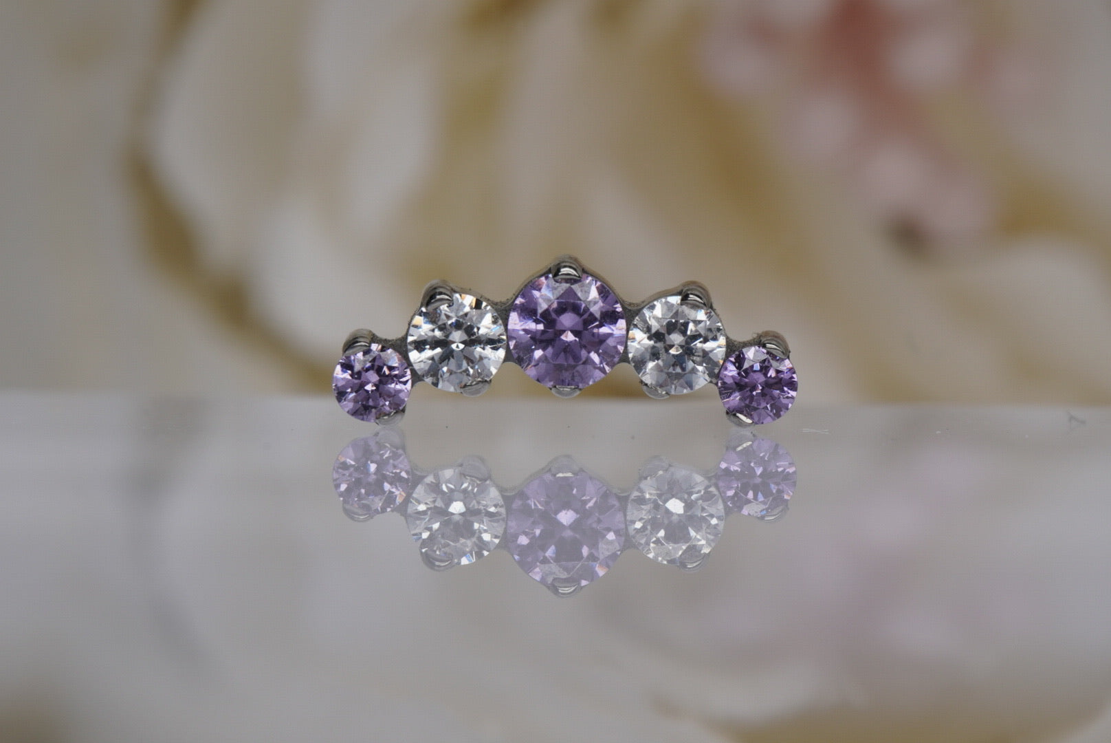 Purple & White Crystal Prium- 12/14g