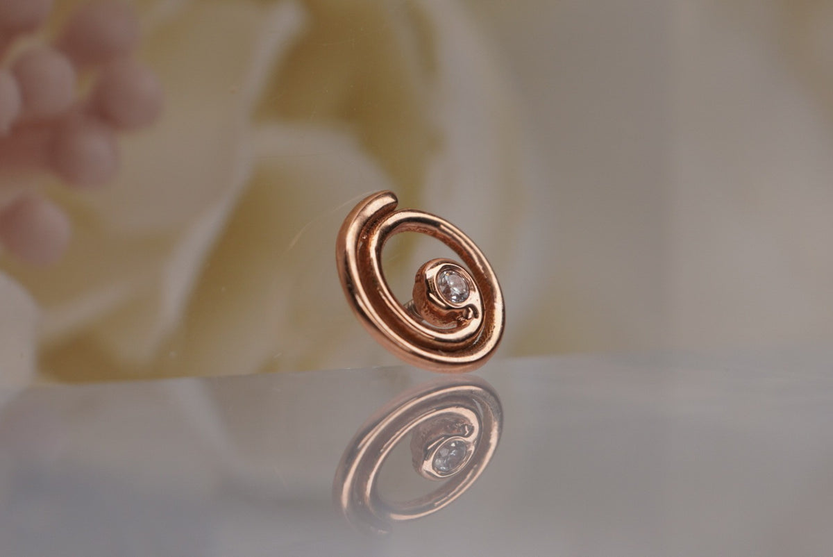 Melody Swirl in Rose Gold side view