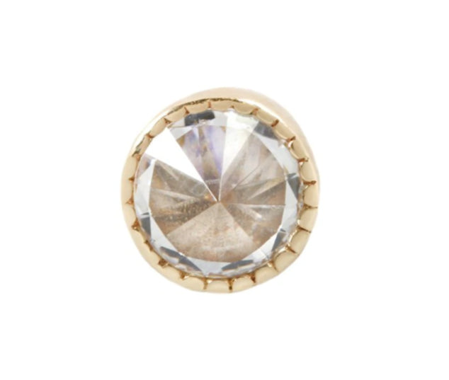 Milgrain Reverse Setting in Yellow Gold