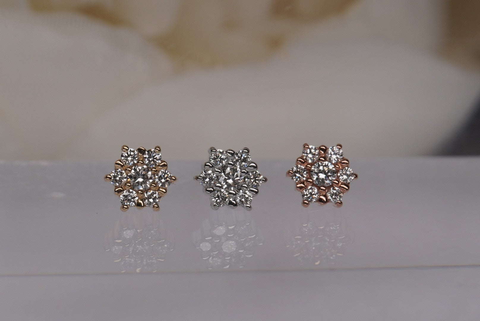 Peony with Genuine Diamonds
