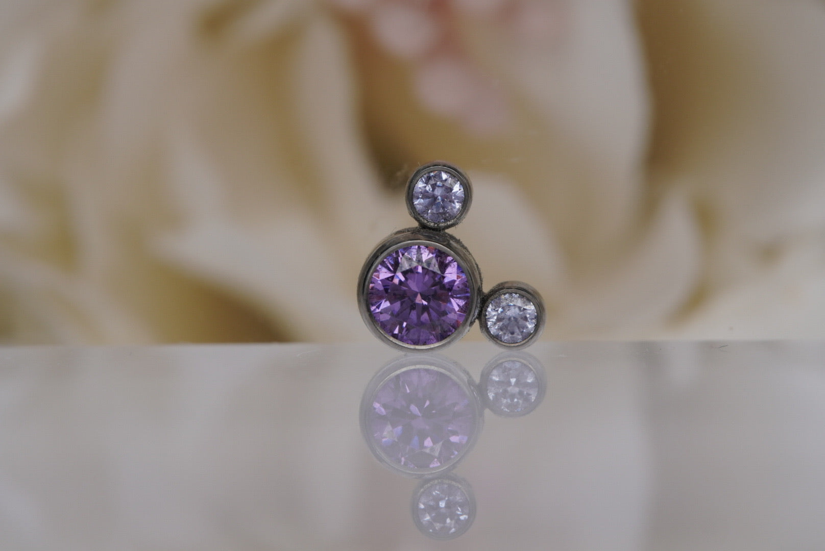 Mickey Head- Purple & Lavender Crystals