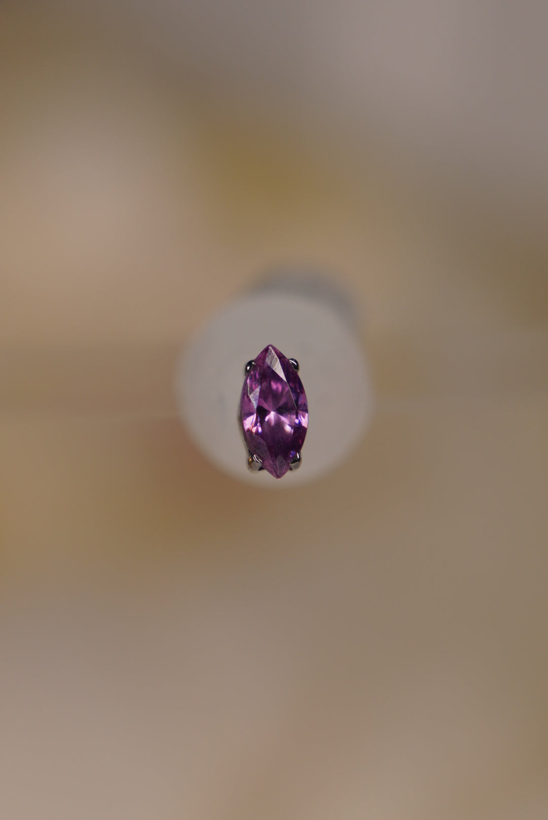 Fancy Purple Marquis Cut Prong