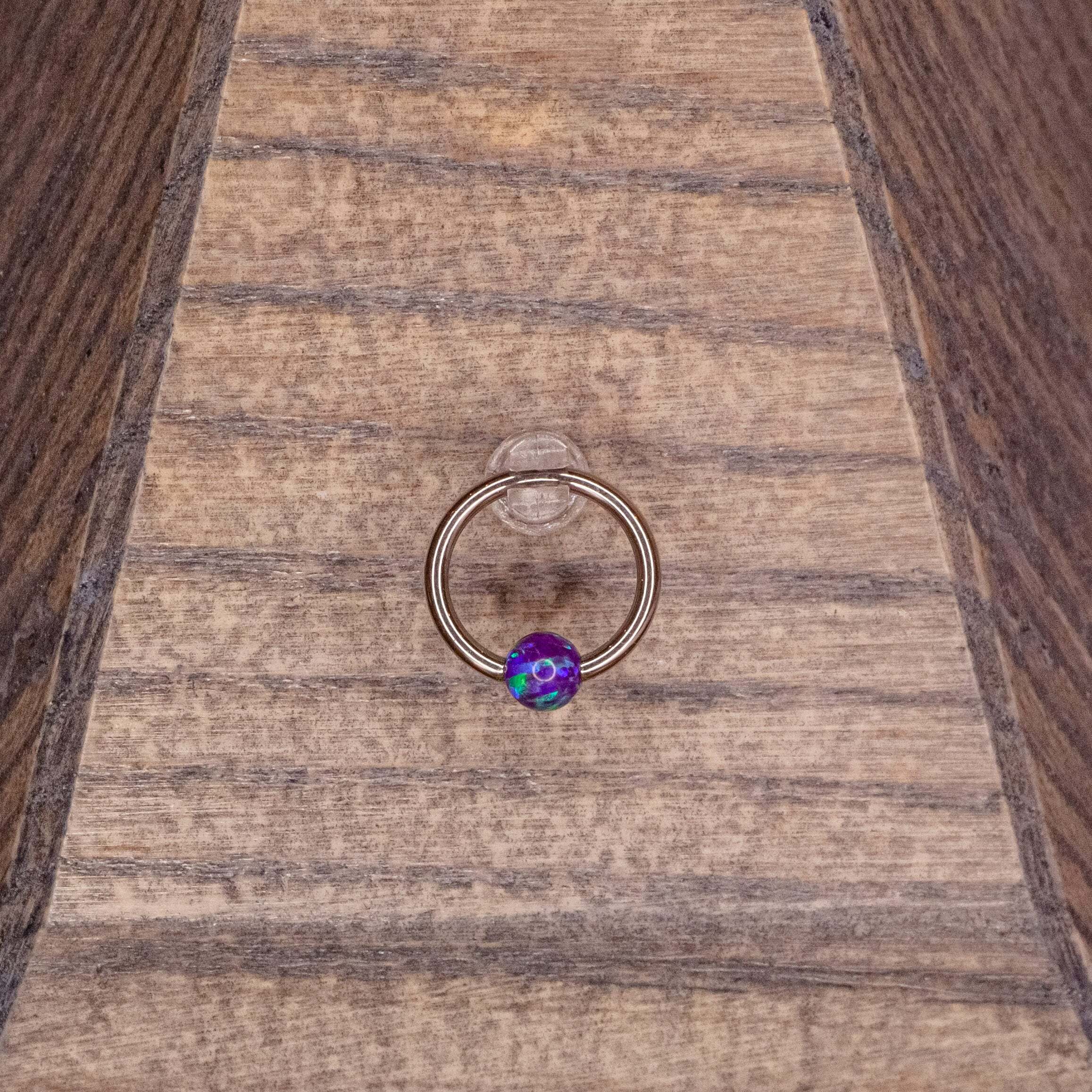 3mm Captive Bead- Purple Opal