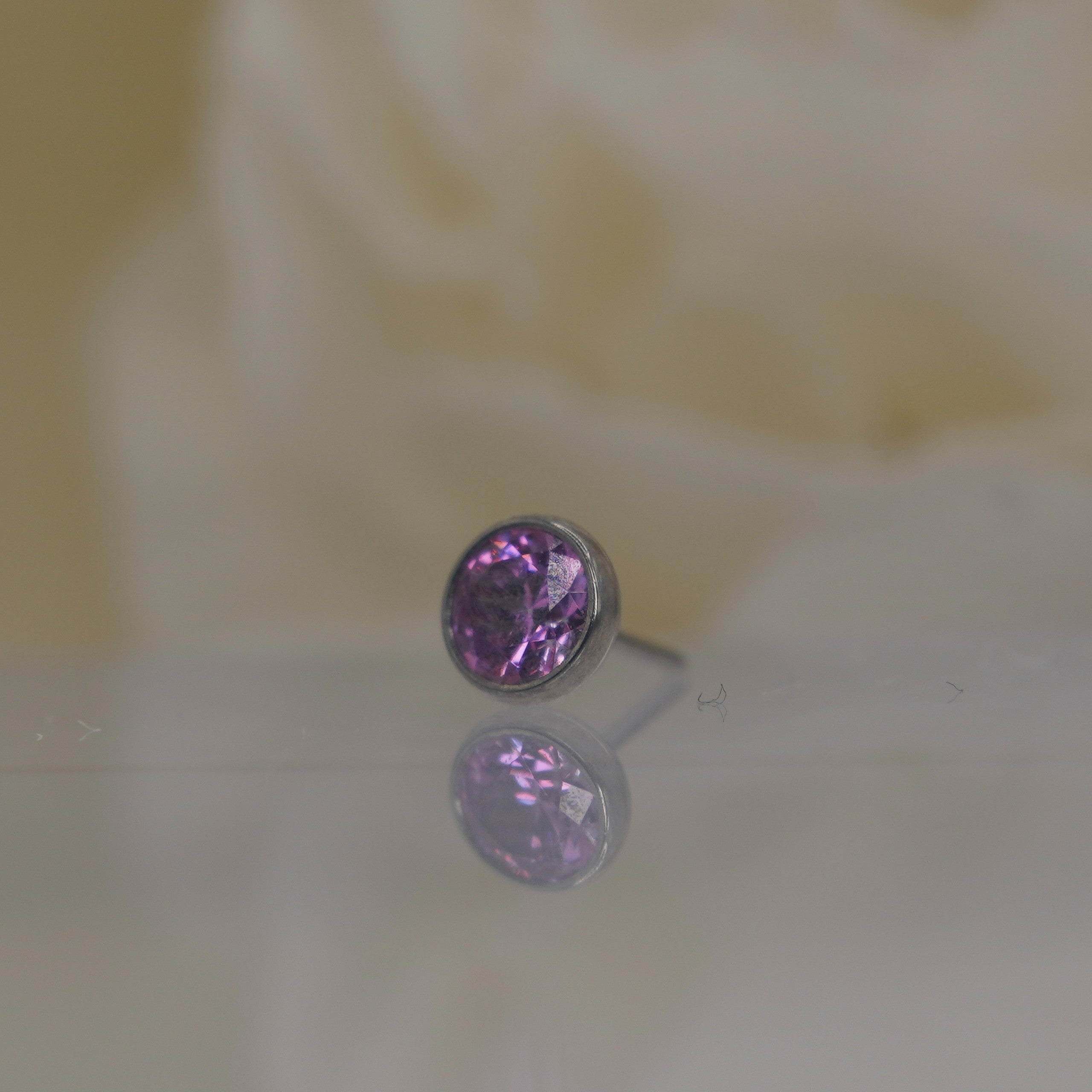 Round Bezel - Fancy Purple Crystal