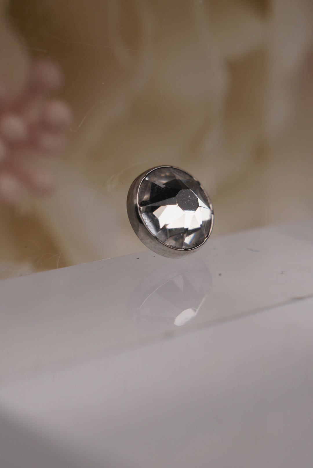 White Crystal- Flat Faceted Gems 14g