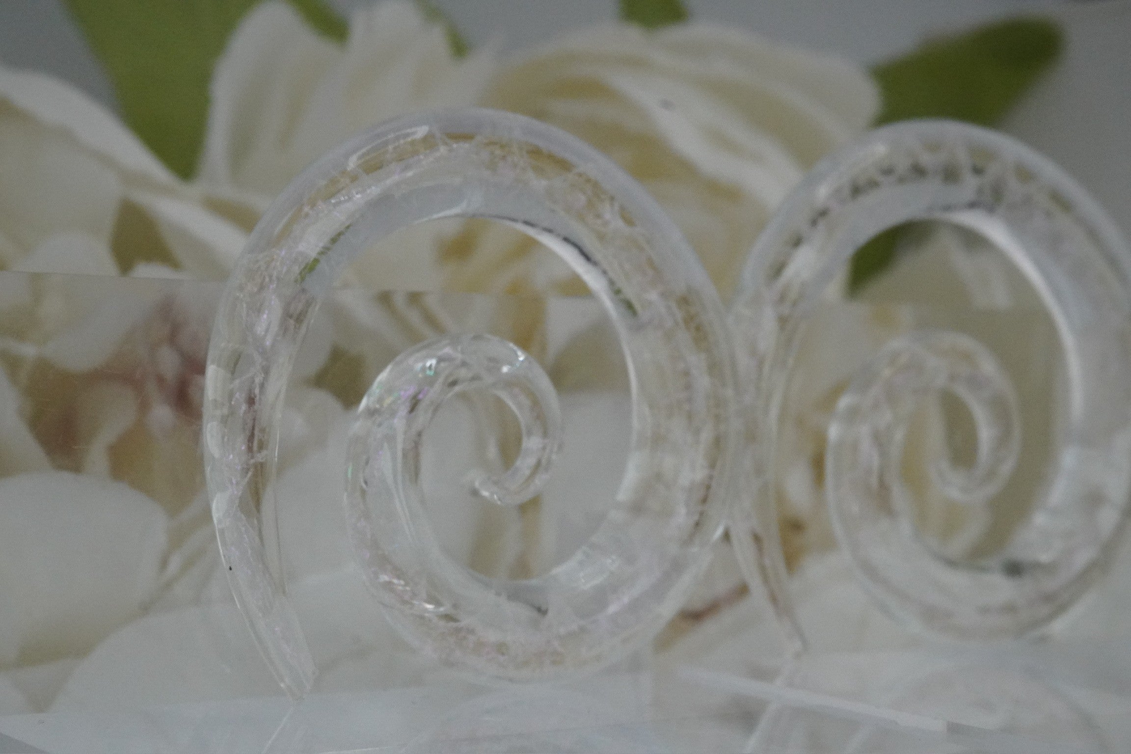 Textured Iridescent Glass Spirals - 0g