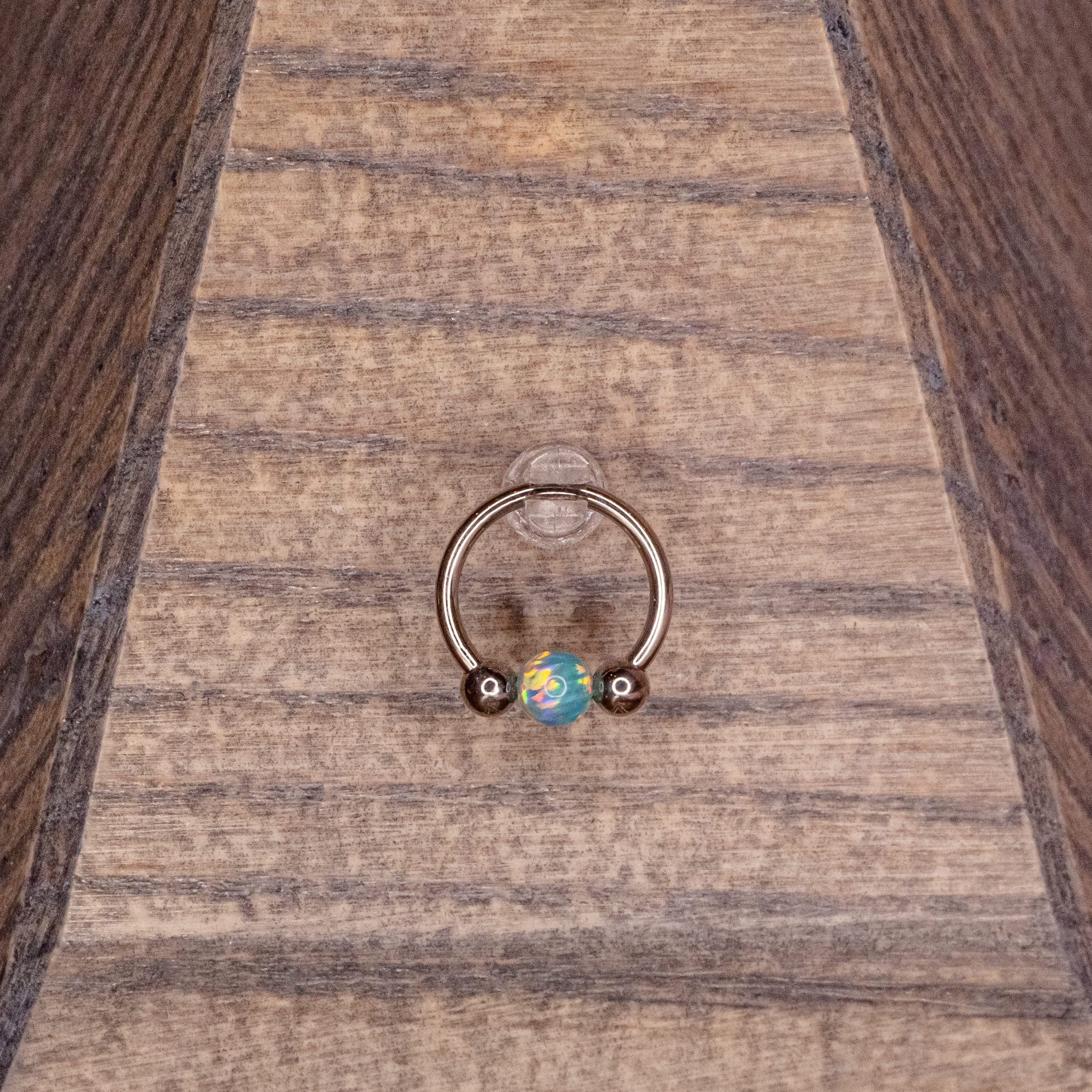 4mm Captive Bead- Teal Opal