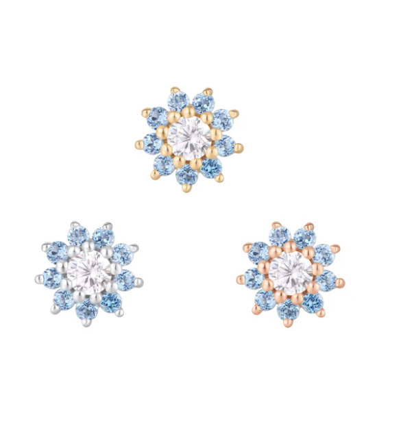 Eloise Flower with London Blue Topaz