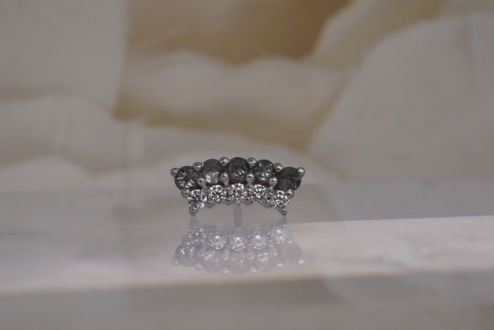 Whisper + Shout with Grey Diamonds