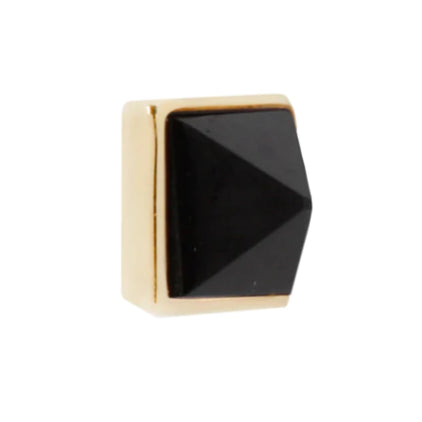 Pyramid Bezel Reverse Set in Black Agate
