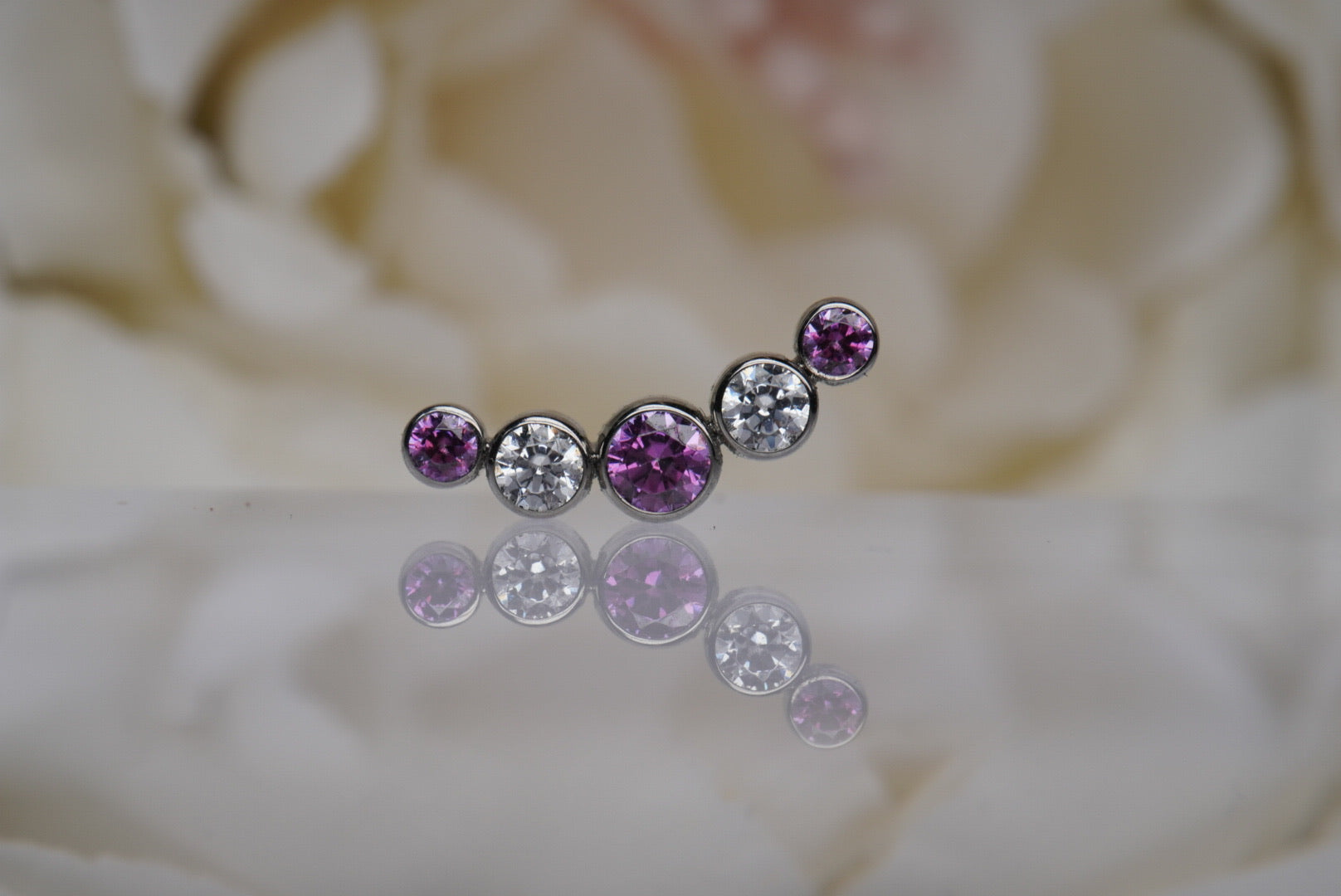 Bezel Prium- Fancy Purple & White