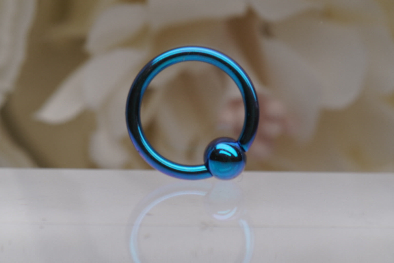 12g Anodized Niobium Captive Bead Rings