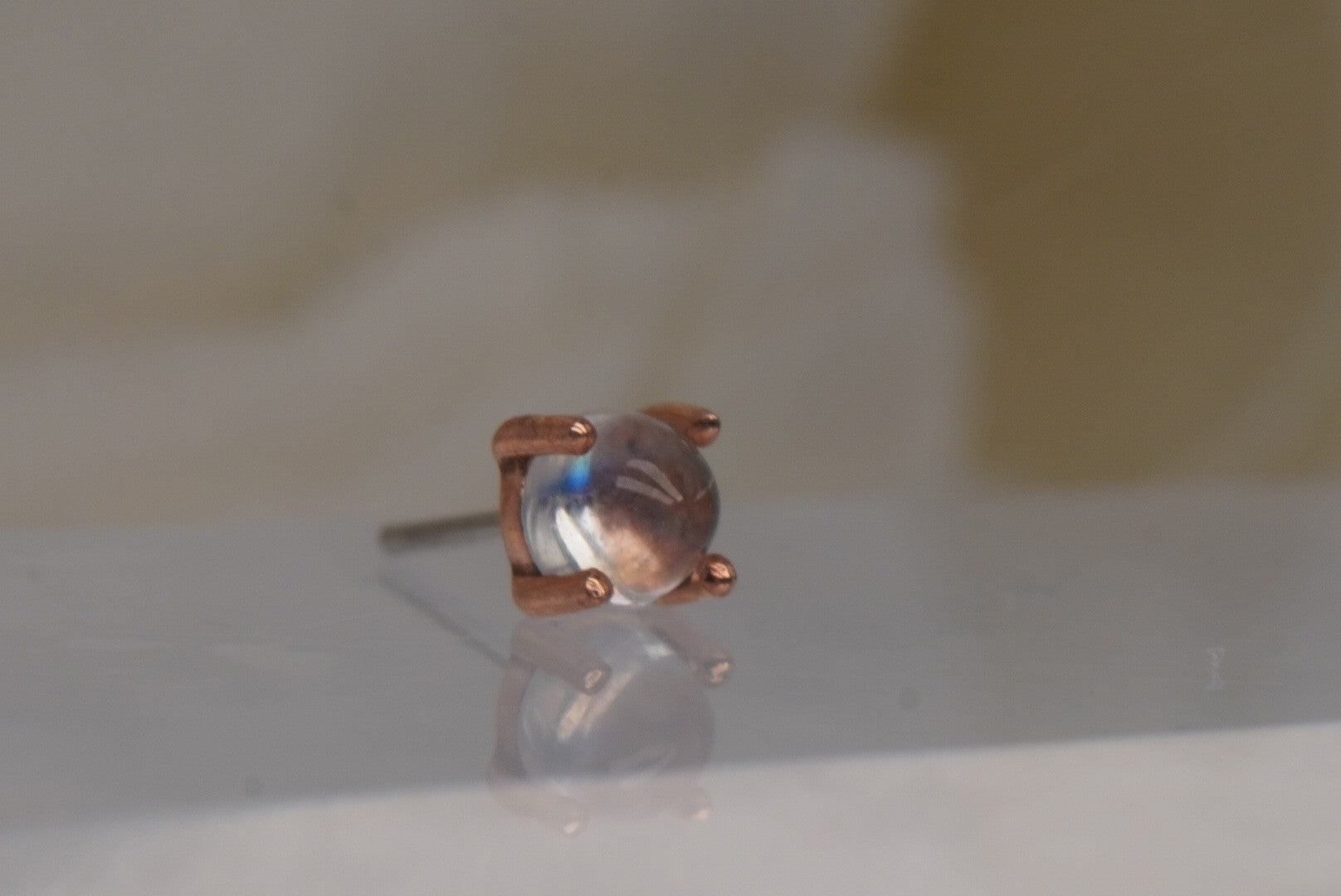 Rainbow Moonstone Prong