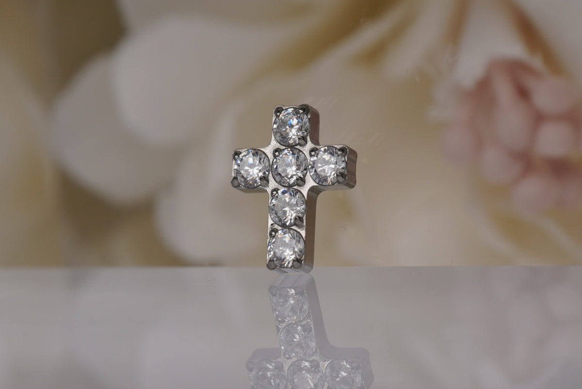 Crystal Cross in Titanium