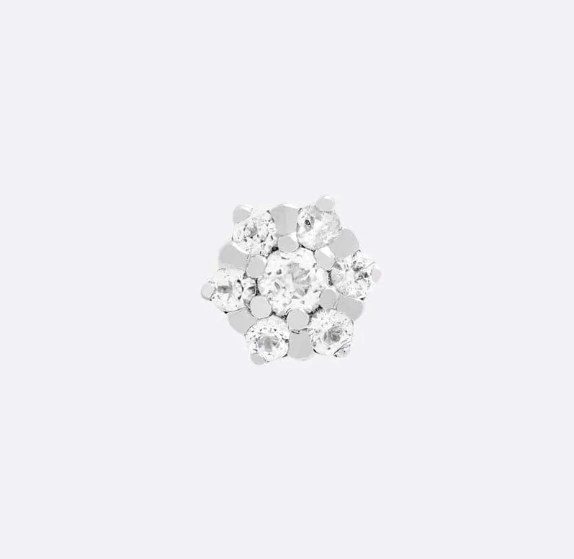 Peony with White Topaz
