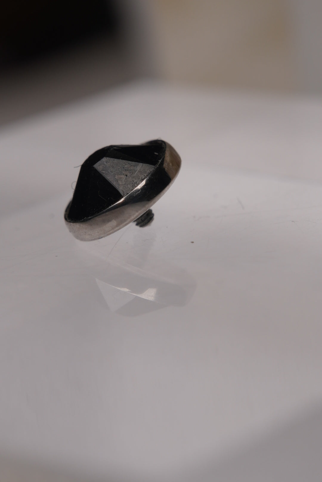 Jet Black Crystal- Flat Faceted Gems 14g