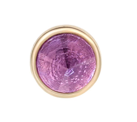 Round Bezel Reverse Set in Amethyst