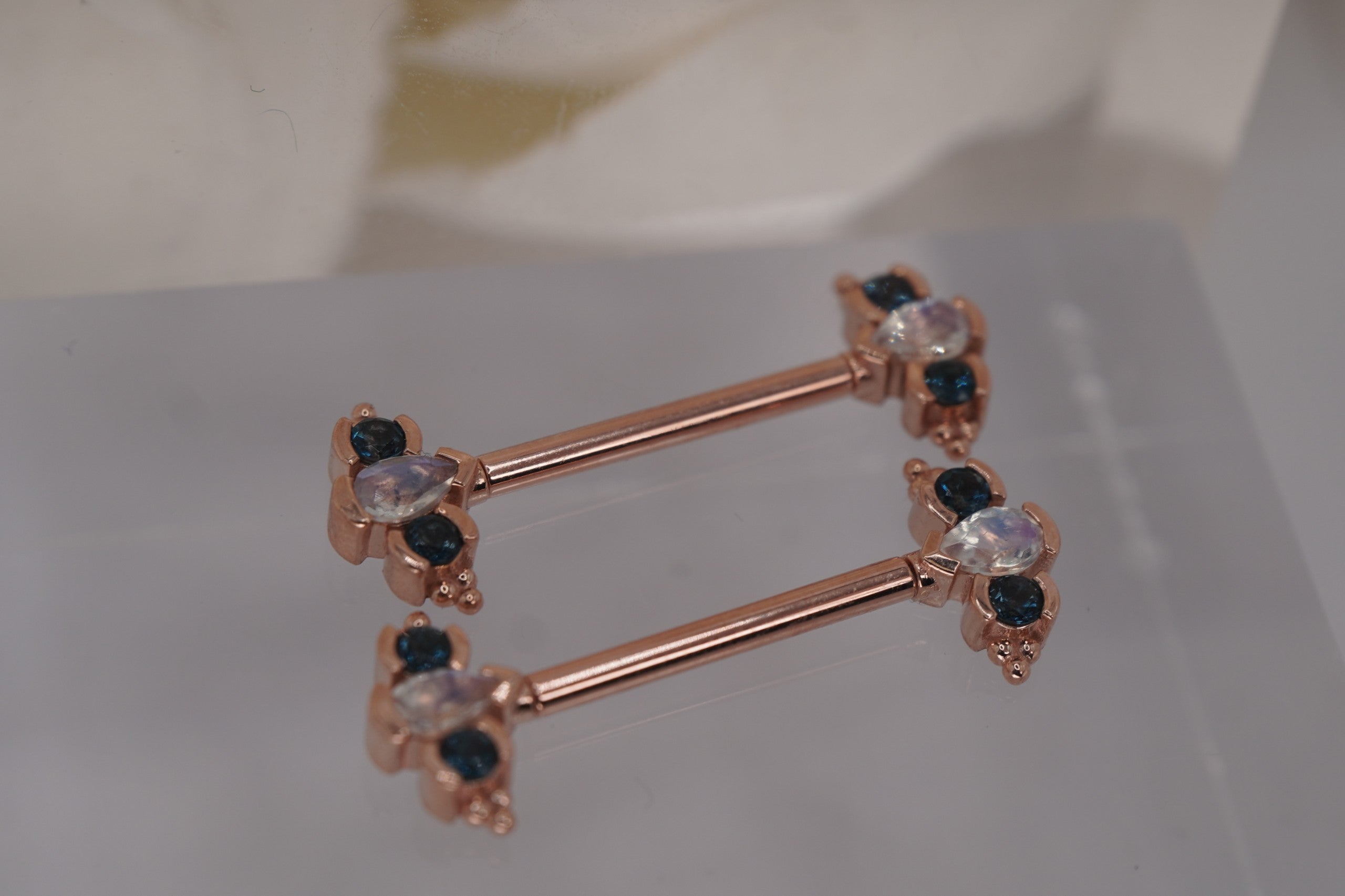 Mini Nikki Panaraya Barbells in Rose Gold