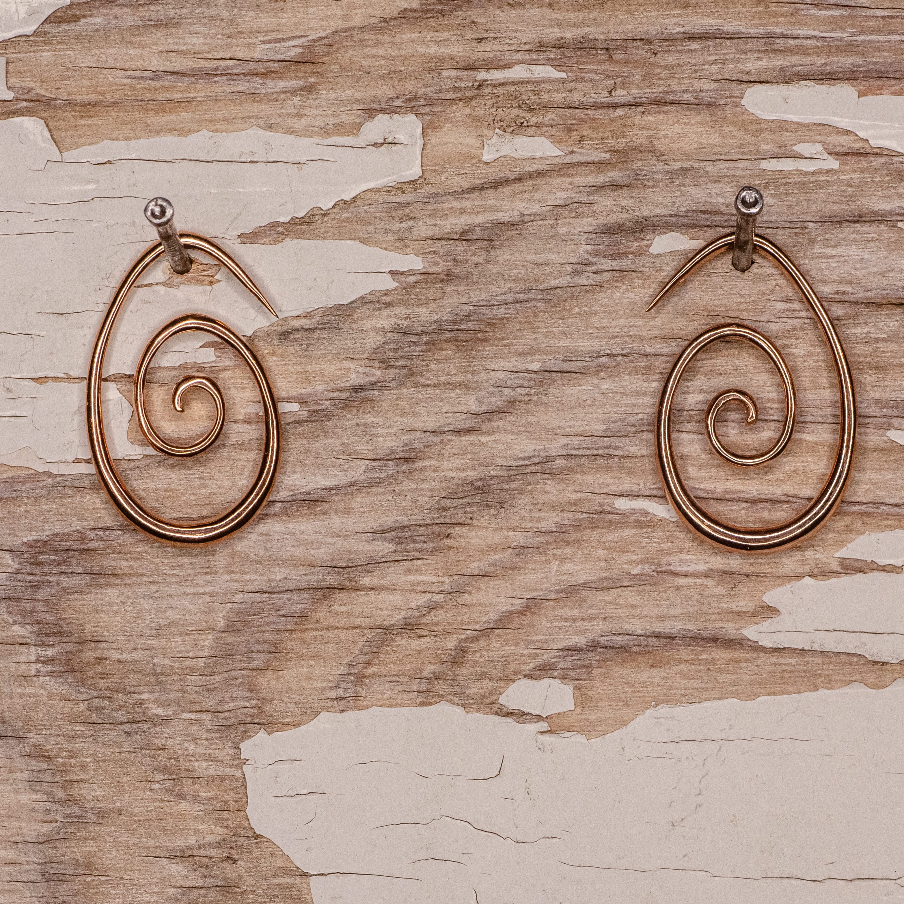 Oval Spiral-8g-Rose Gold Plated