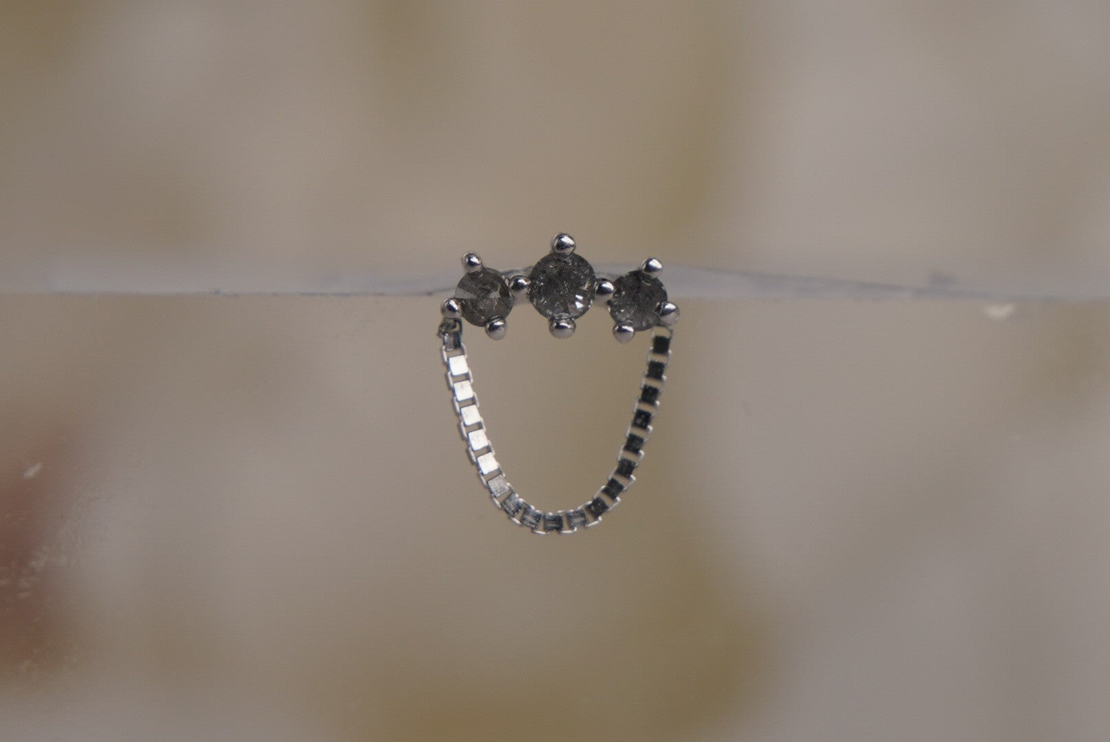 Halston- with Reverse Set Grey Diamonds