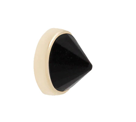 Round Bezel Reverse Set in Black Agate