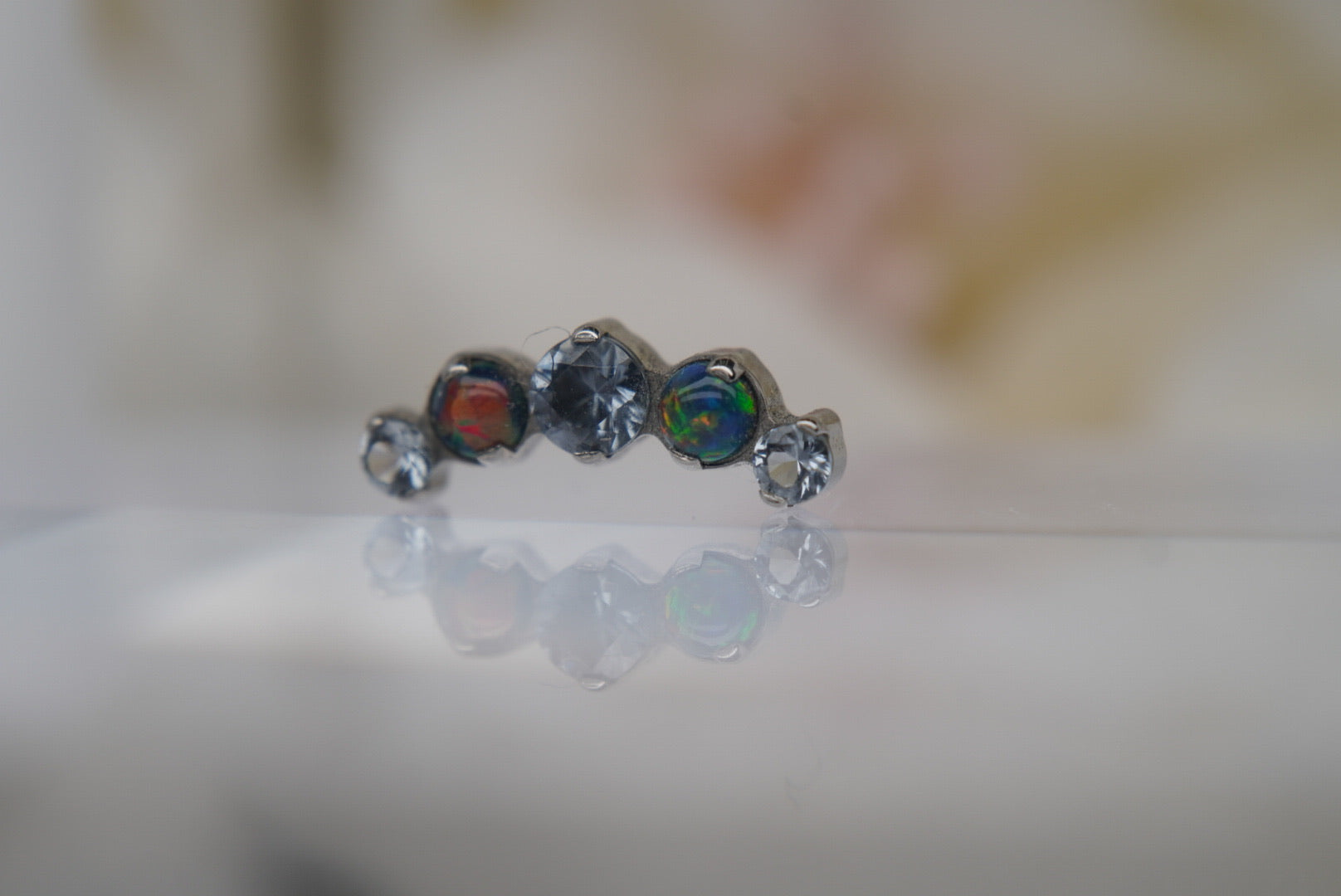 Black Opal & Tanzanite Swarovski Crystal Prium- 16/18g