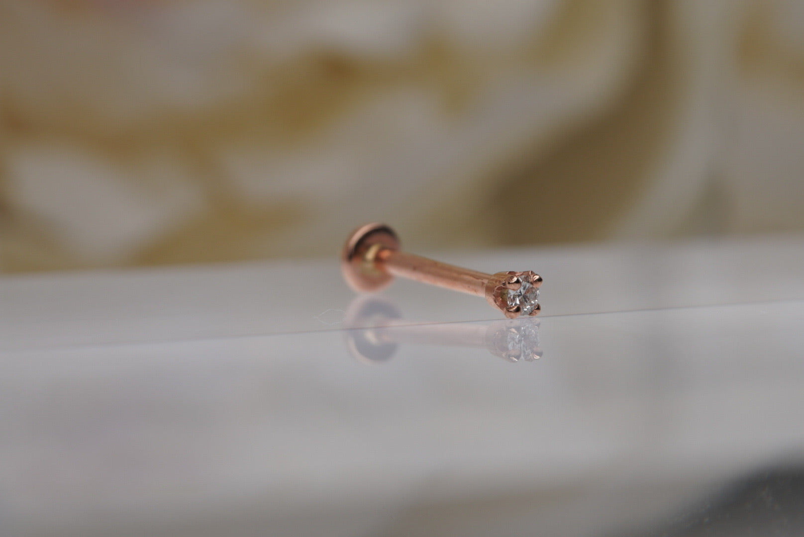 1.5mm GENUINE DIAMOND in Rose Gold