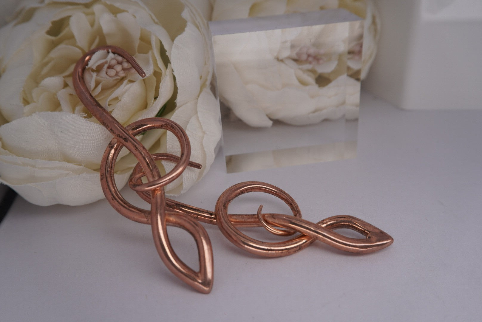 10g Rose Gold Plated Vine Spirals