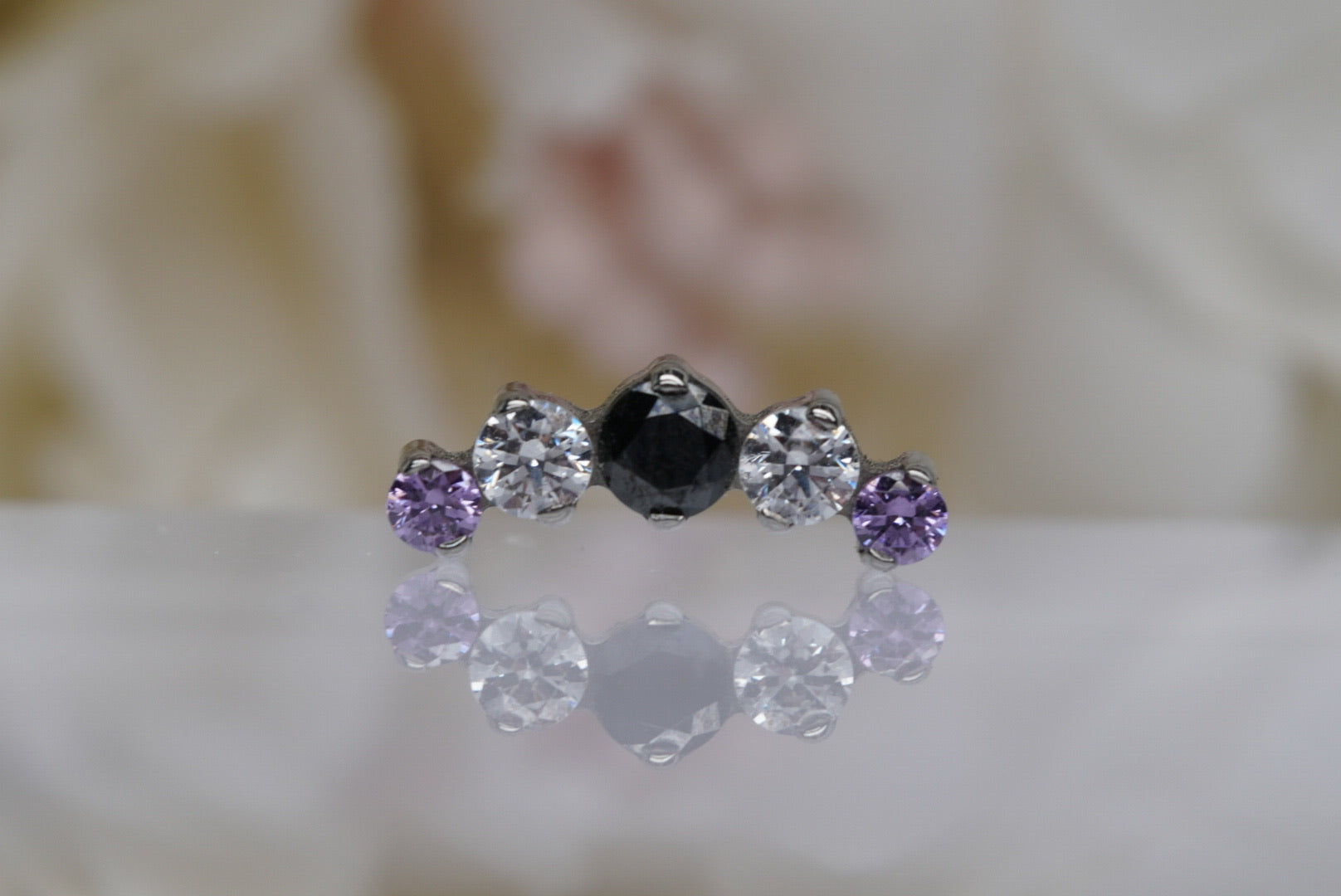 Black & Purple Crystal Prium- 12/14g