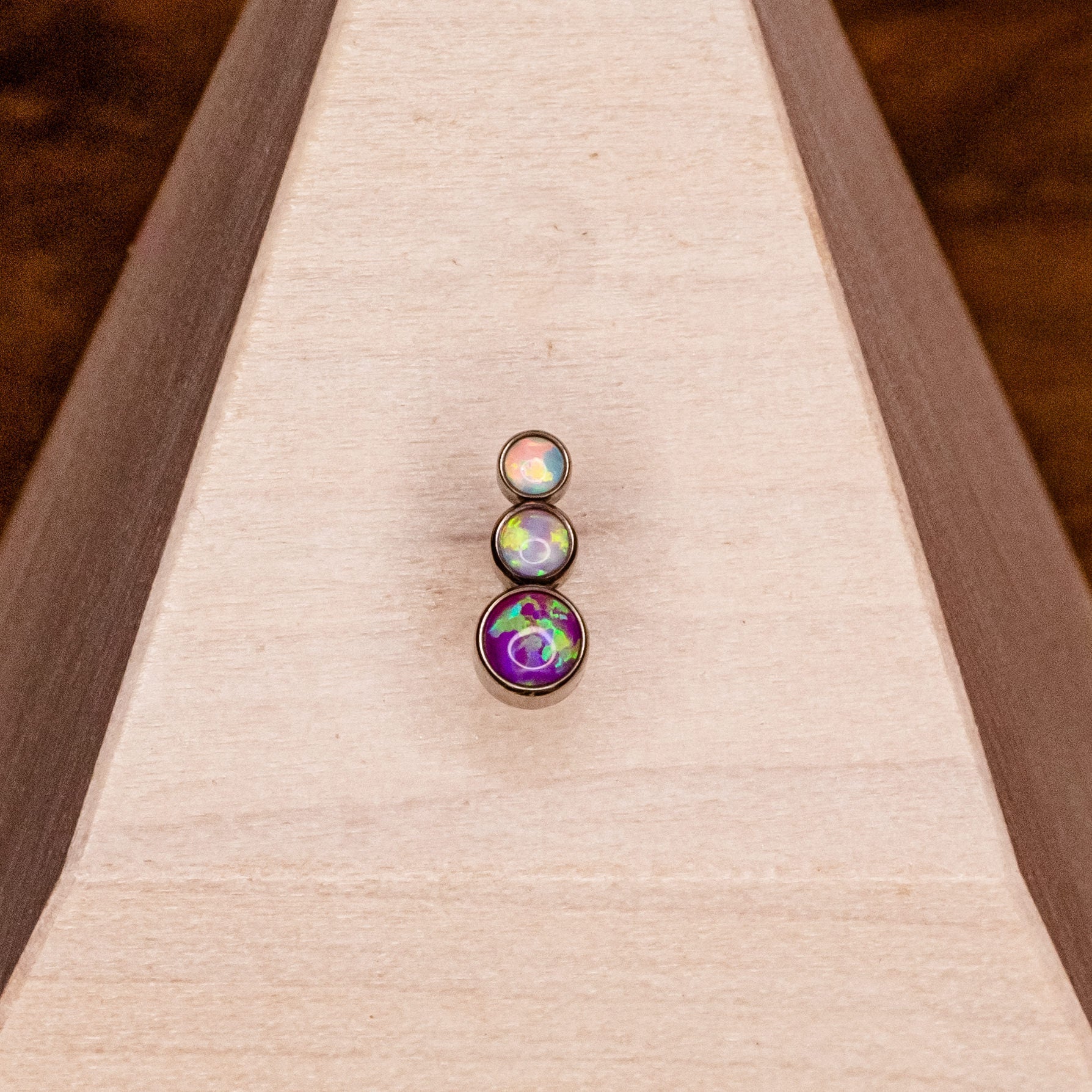 3-Gem Cluster- Magenta & Bubble Gum Opals- 14g