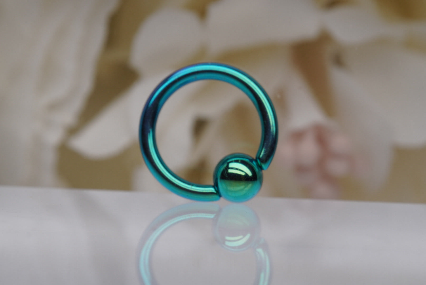 14g Anodized Niobium Captive Bead Rings