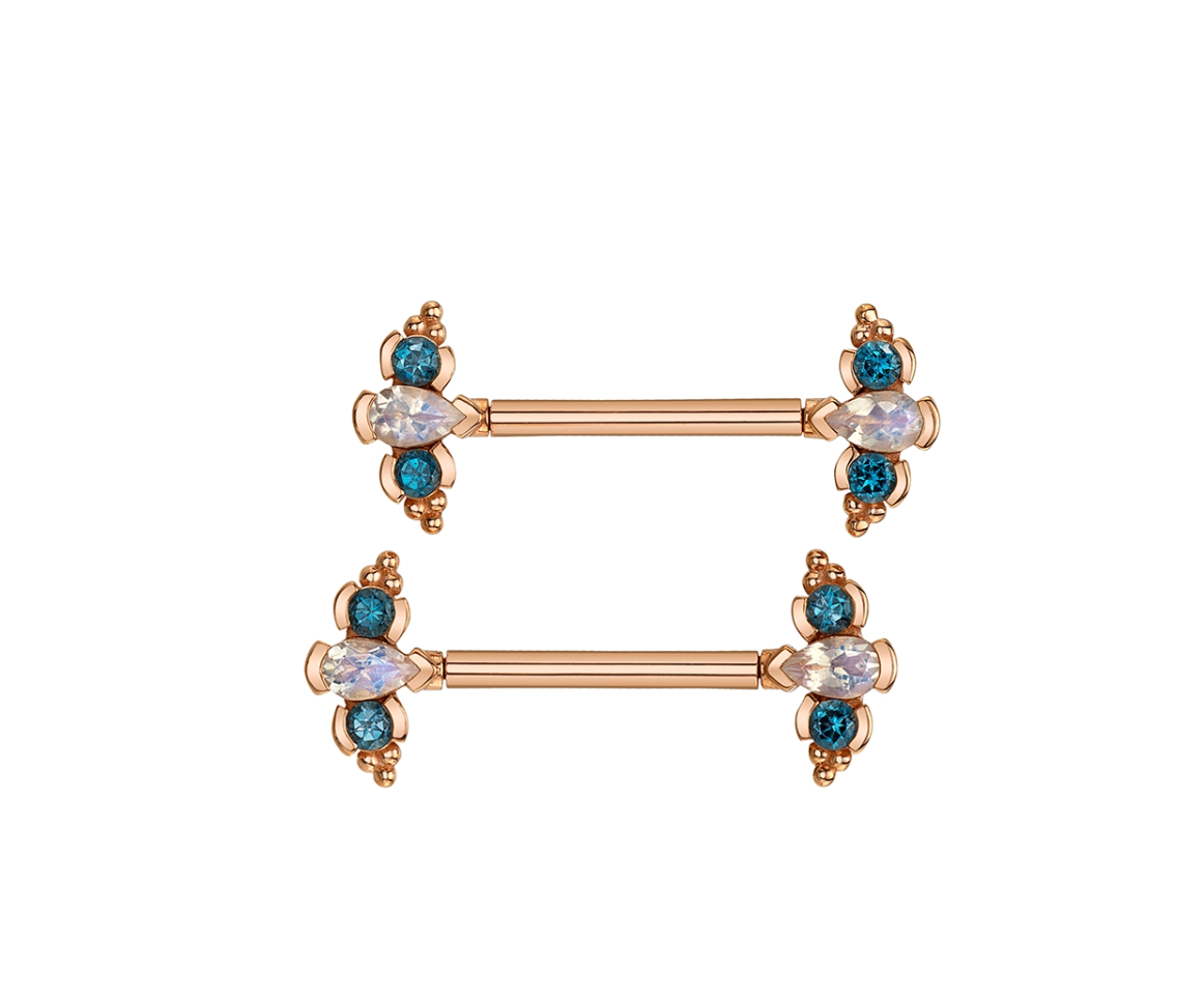 Mini Nikki Panaraya Barbells in Rose Gold