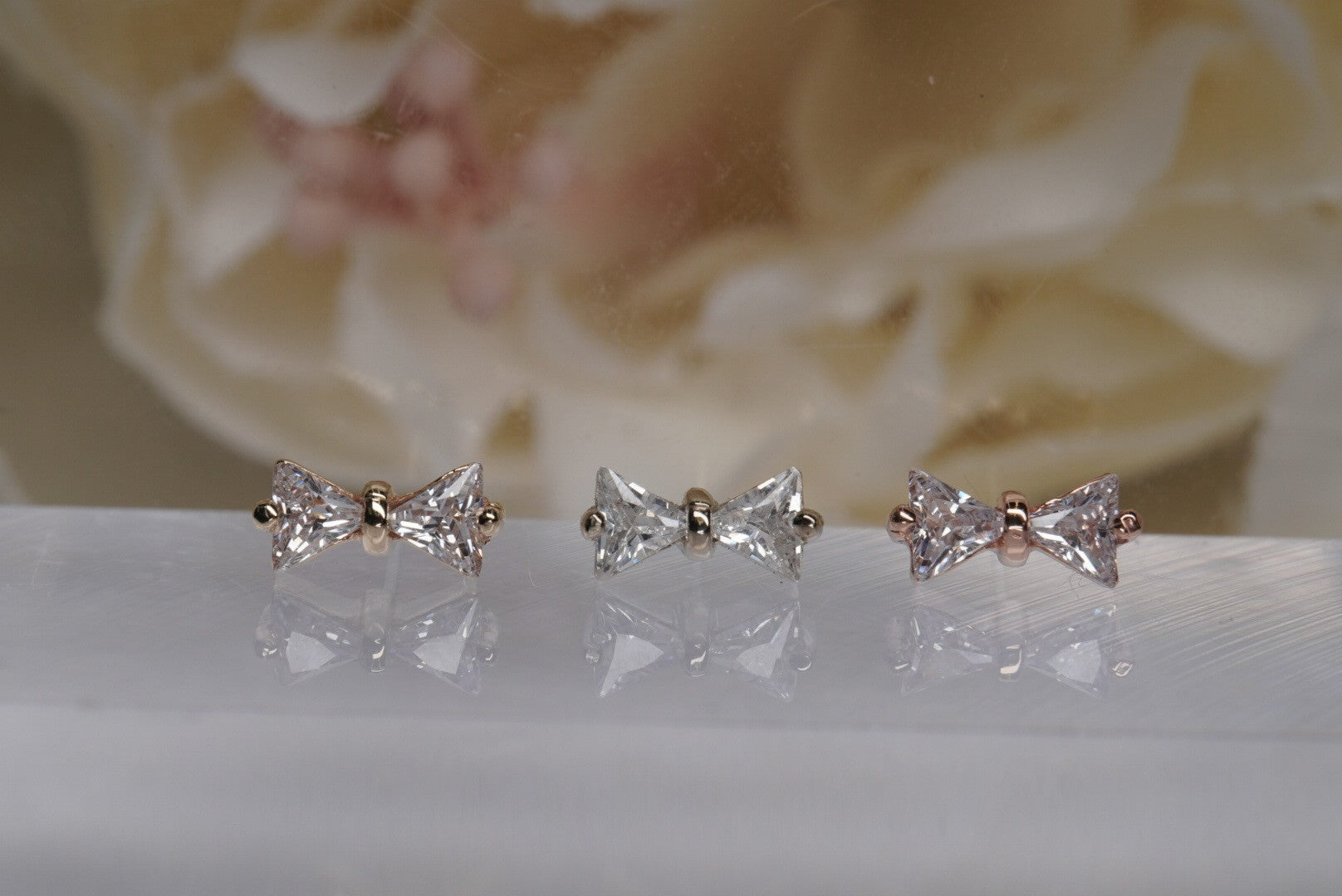 Bowtie with White Crystals