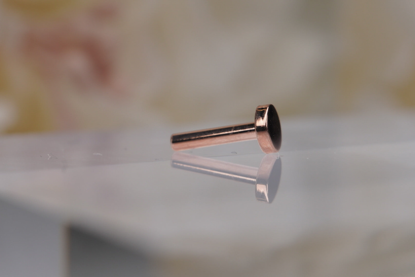 4mm Gold Threaded Labret Post