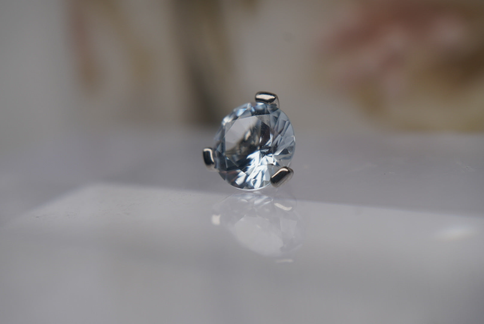 Aquamarine Crystal Prong-16/18g