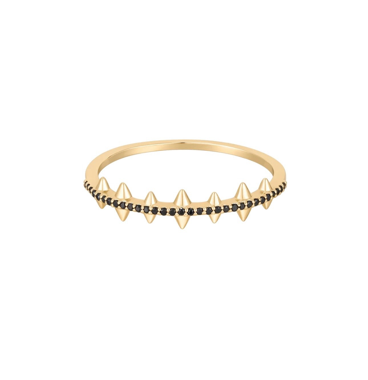 Fierce Finger Ring with GENUINE Black DIAMONDS