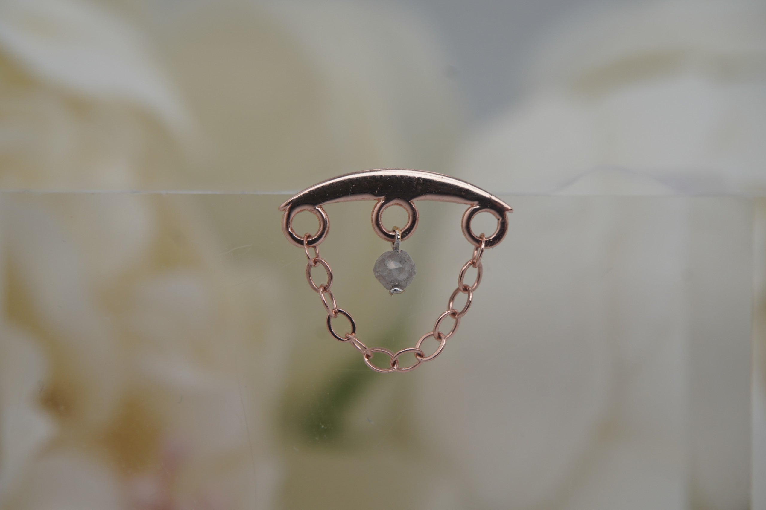 Hidden Helix with Raw Grey Diamond