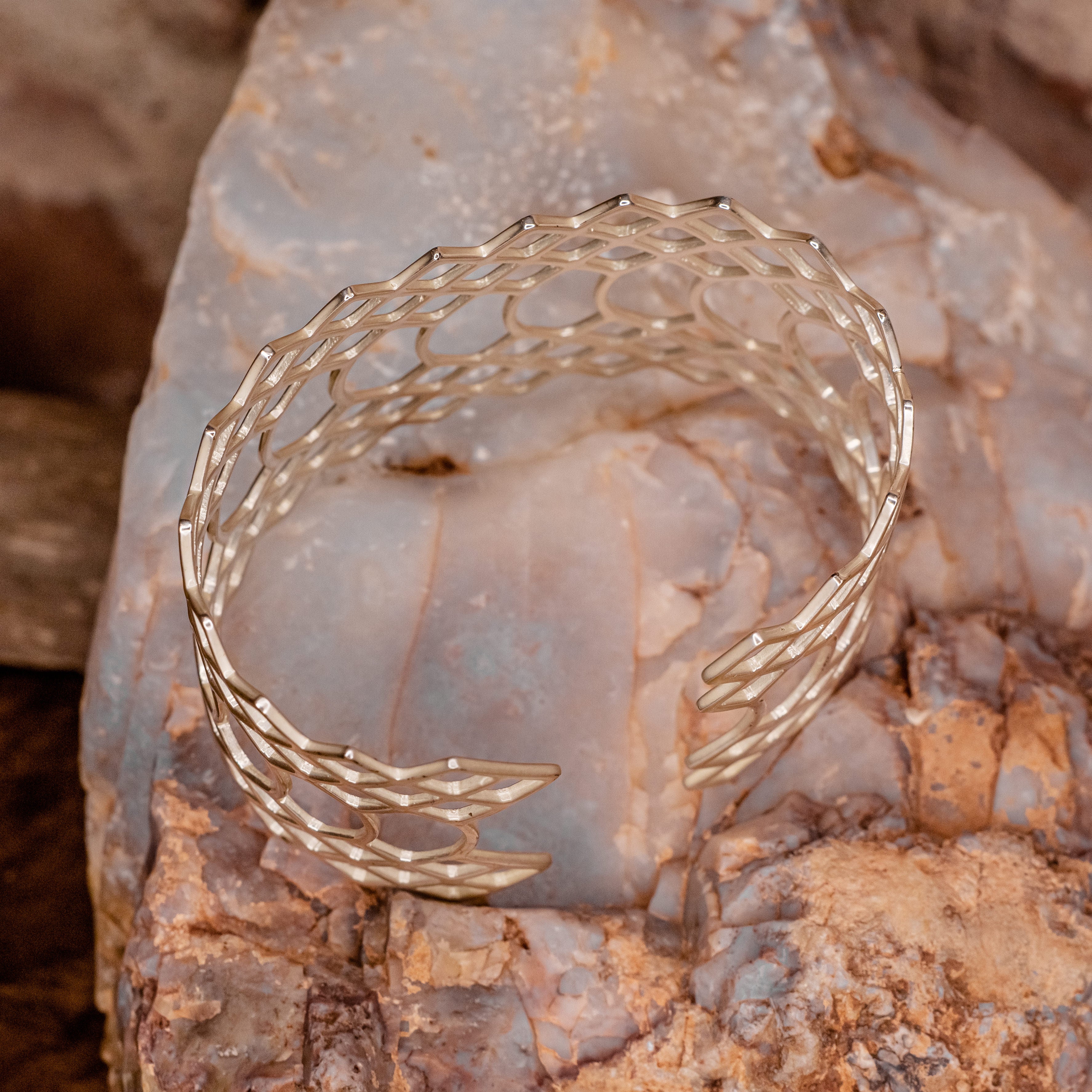 Snakeskin Bracelet- Silver Plated