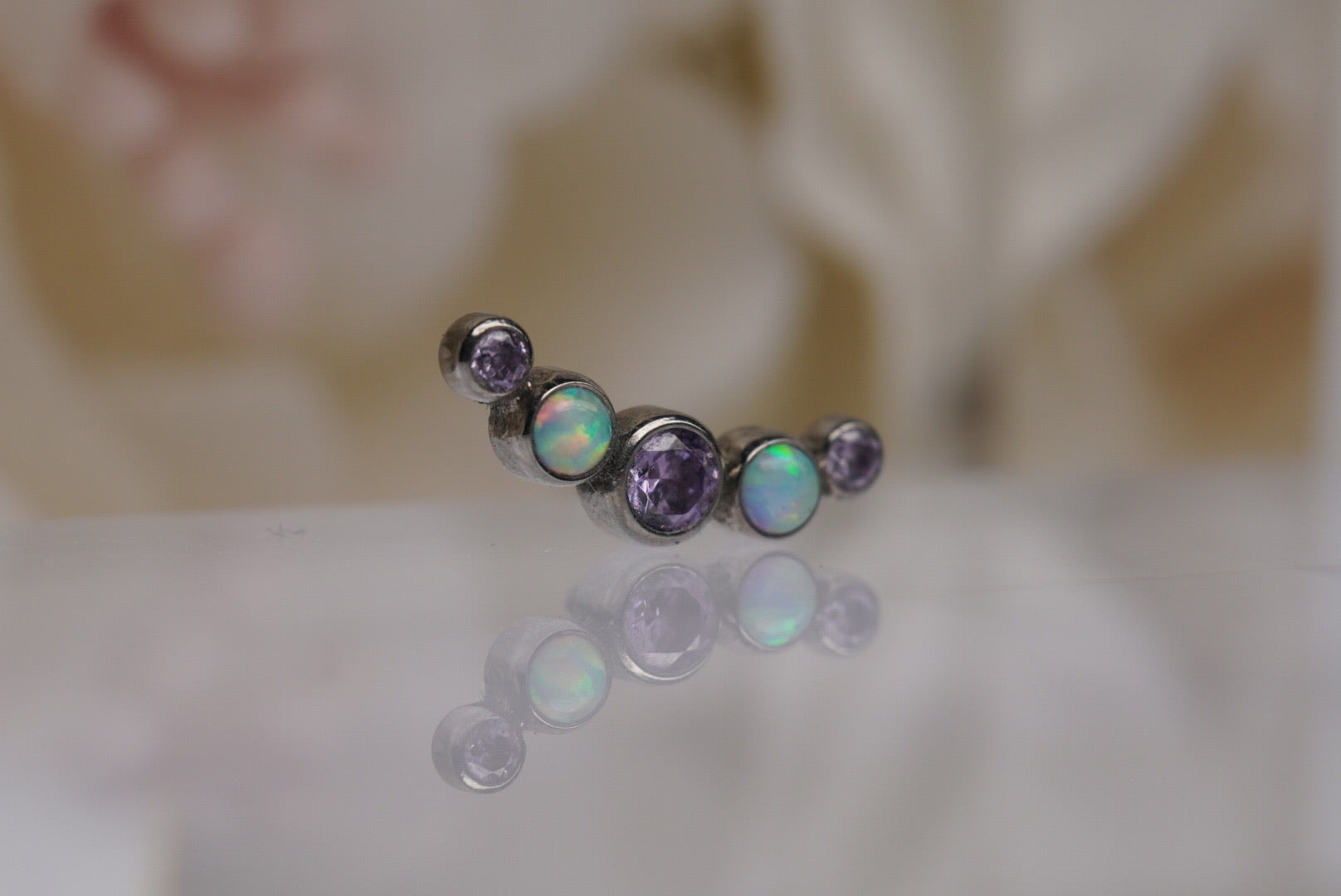 White Opal & Purple Prium- 12/14g