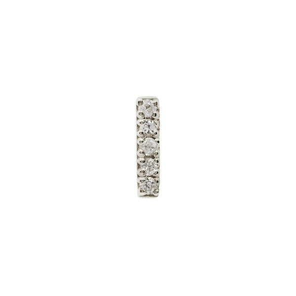 Rowe | Buddha Jewelry | 14k Gold White Sapphire Threadless Piercing Jewelry