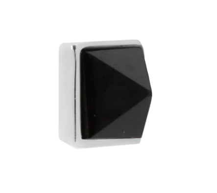 Pyramid Bezel Reverse Set in Black Agate