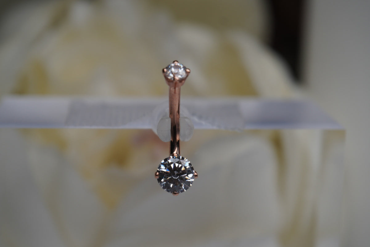 Prong Navels in rose gold