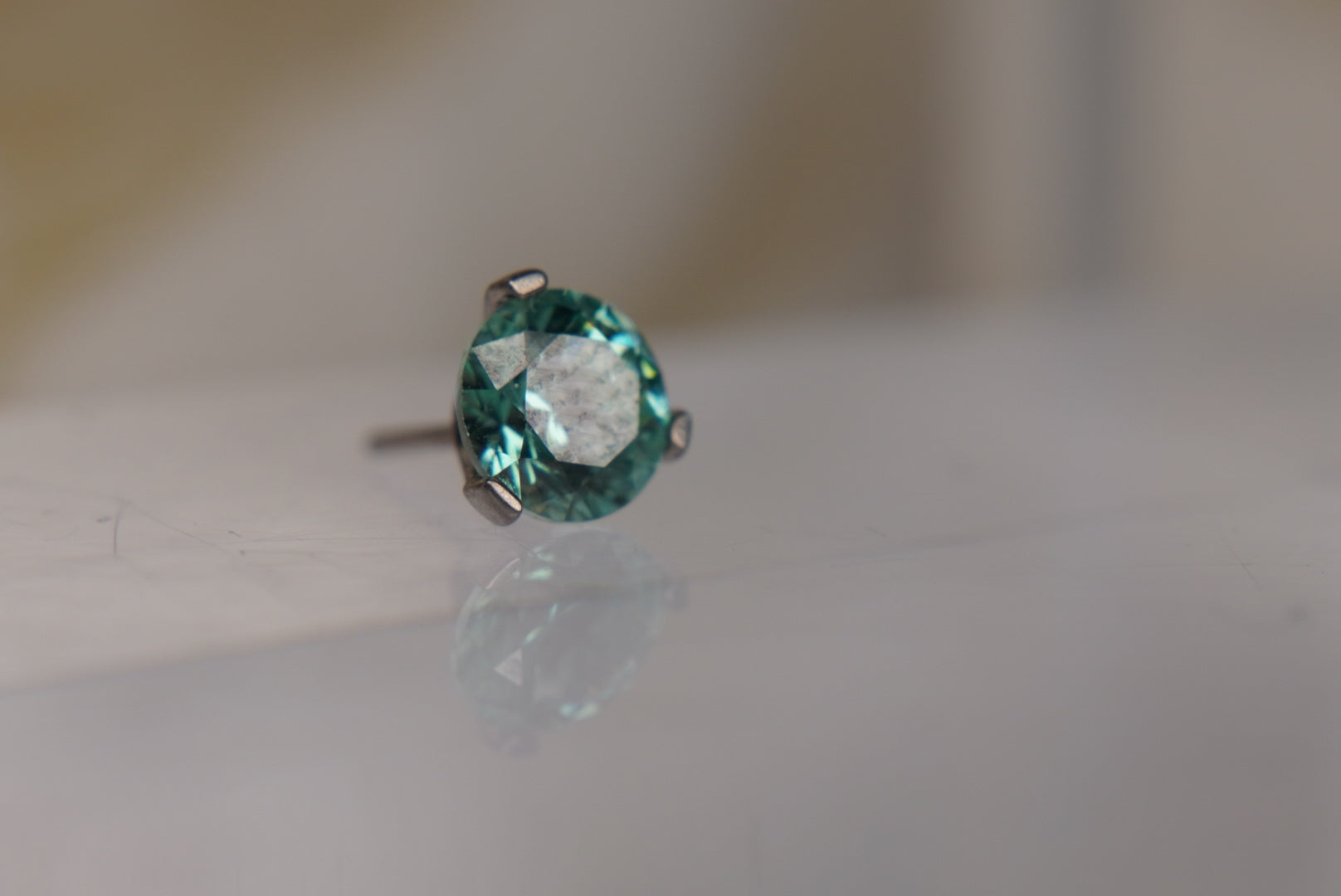 Fancy Light Green Crystal- Prong