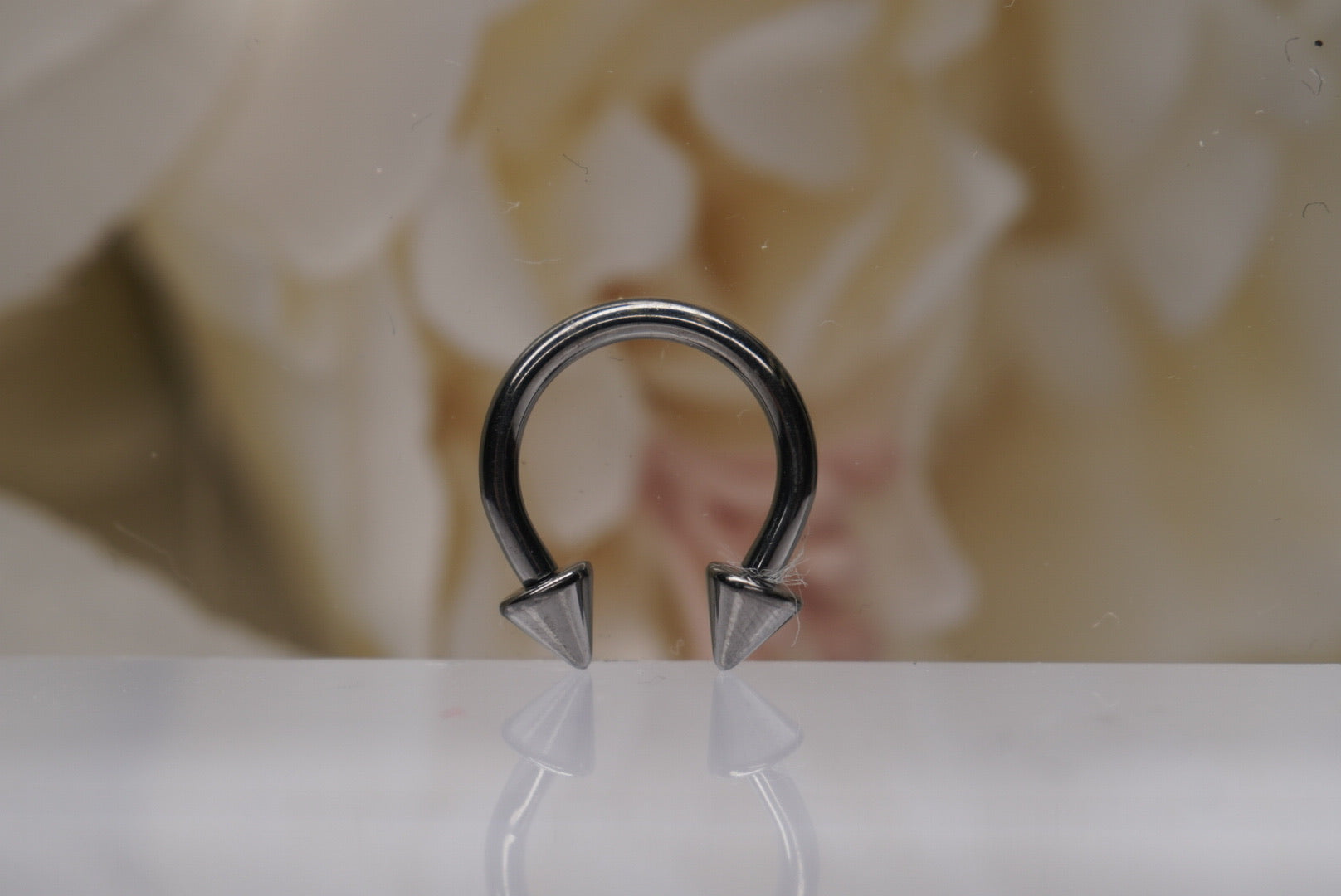 14g Circular Barbell in Gold with Spikes