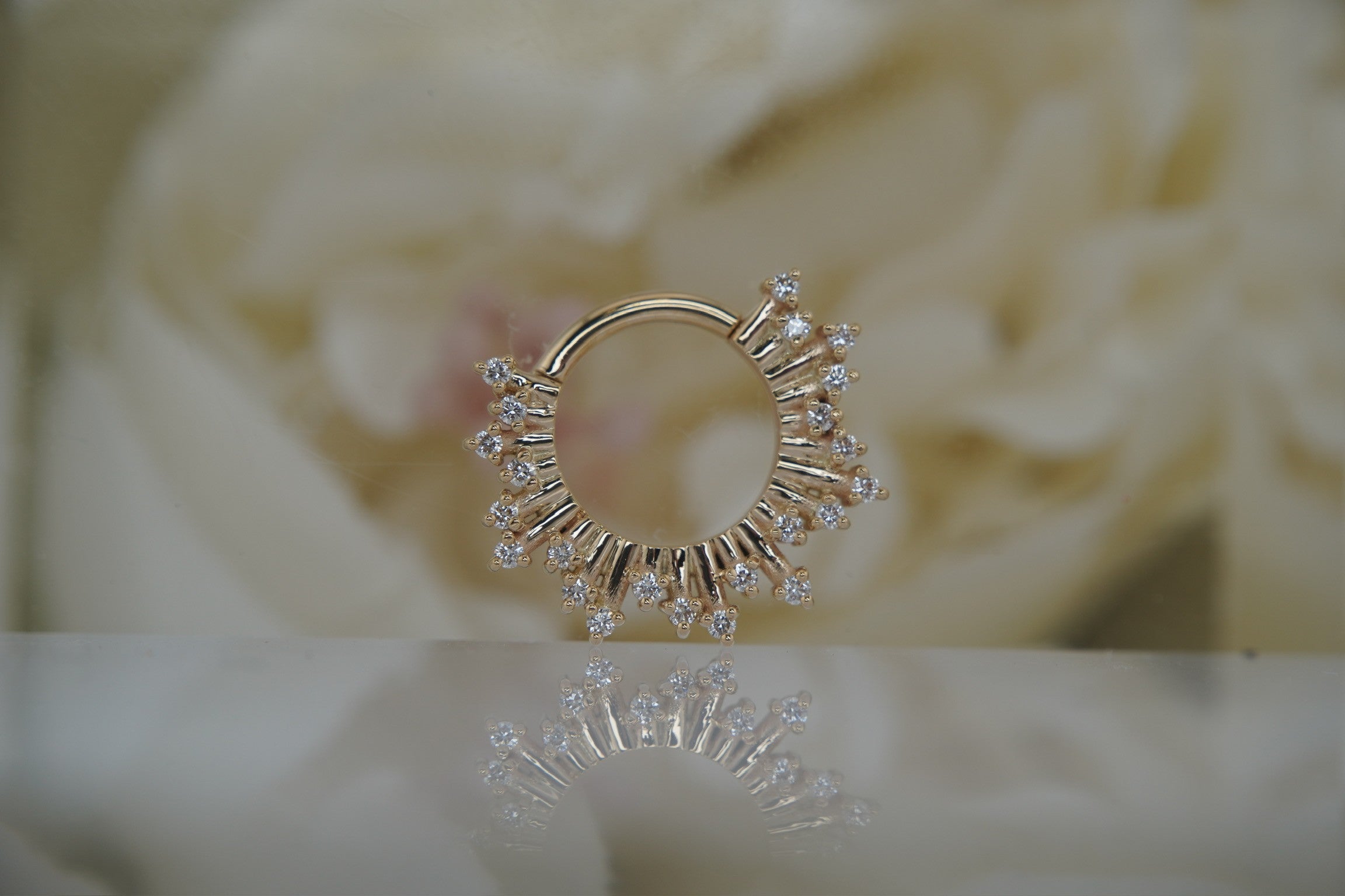 Frozen with Genuine Diamonds Hinge Ring
