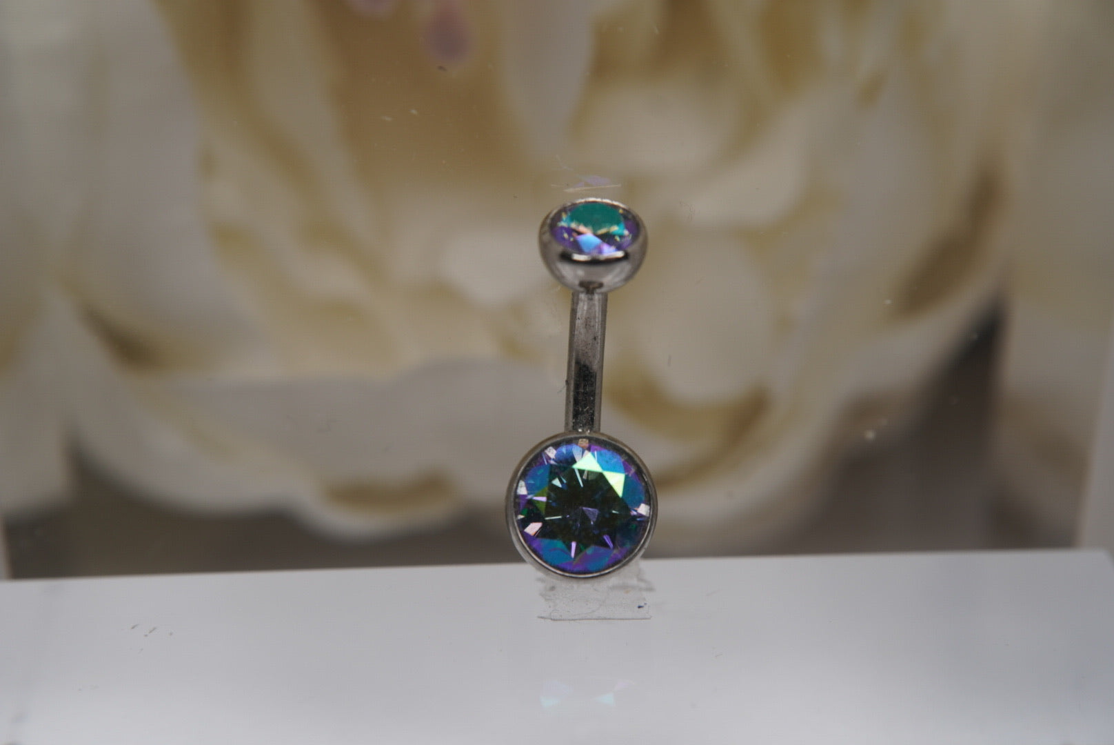 Paradise Shine Crystal Navel in a Bezel Setting (4mm/6mm)