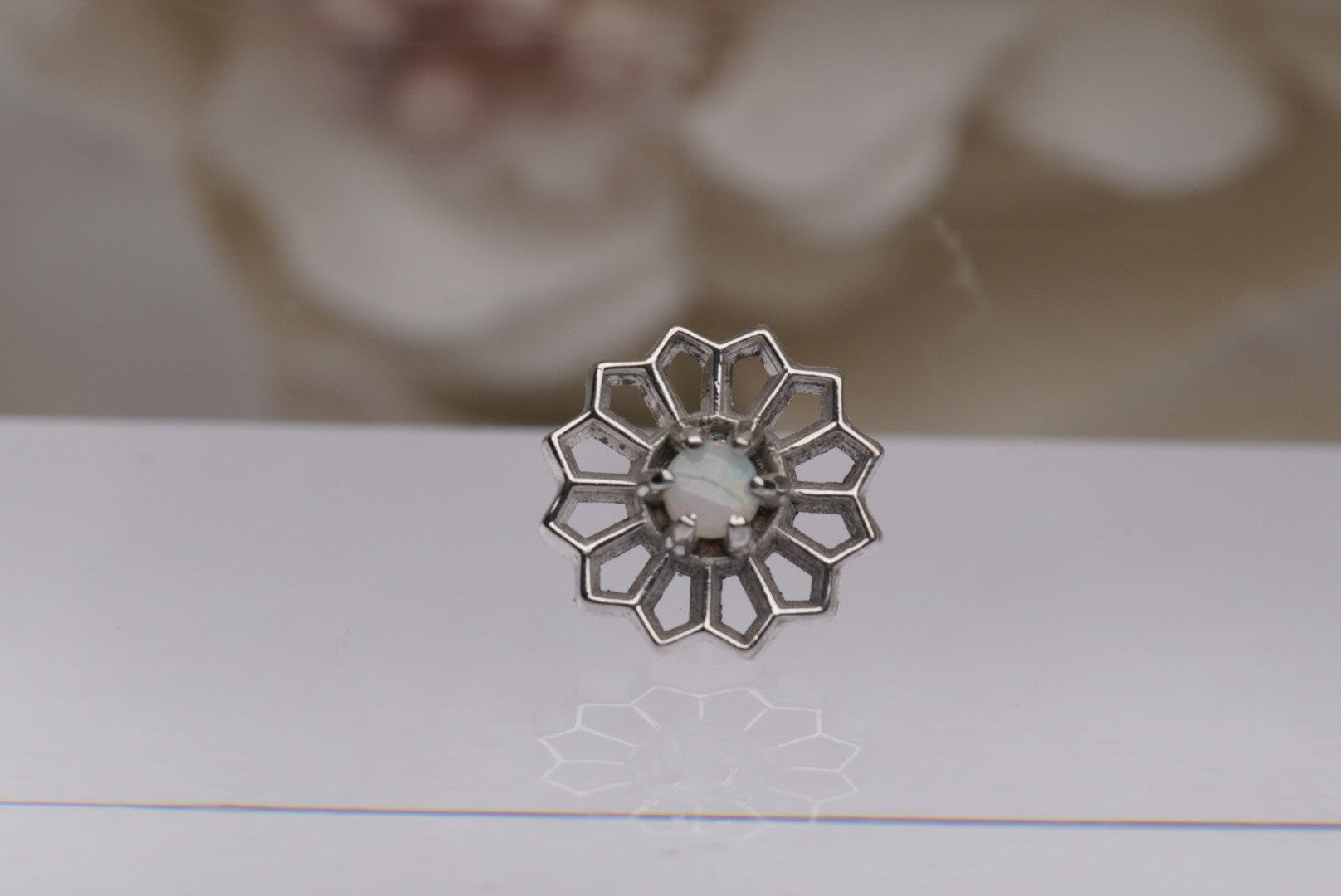 Passion Flower with Opals